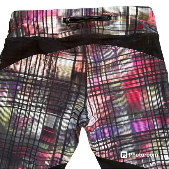 Saucony Cropped Legging Multicolored Running Yoga Women Size M - Picture 4 of 9